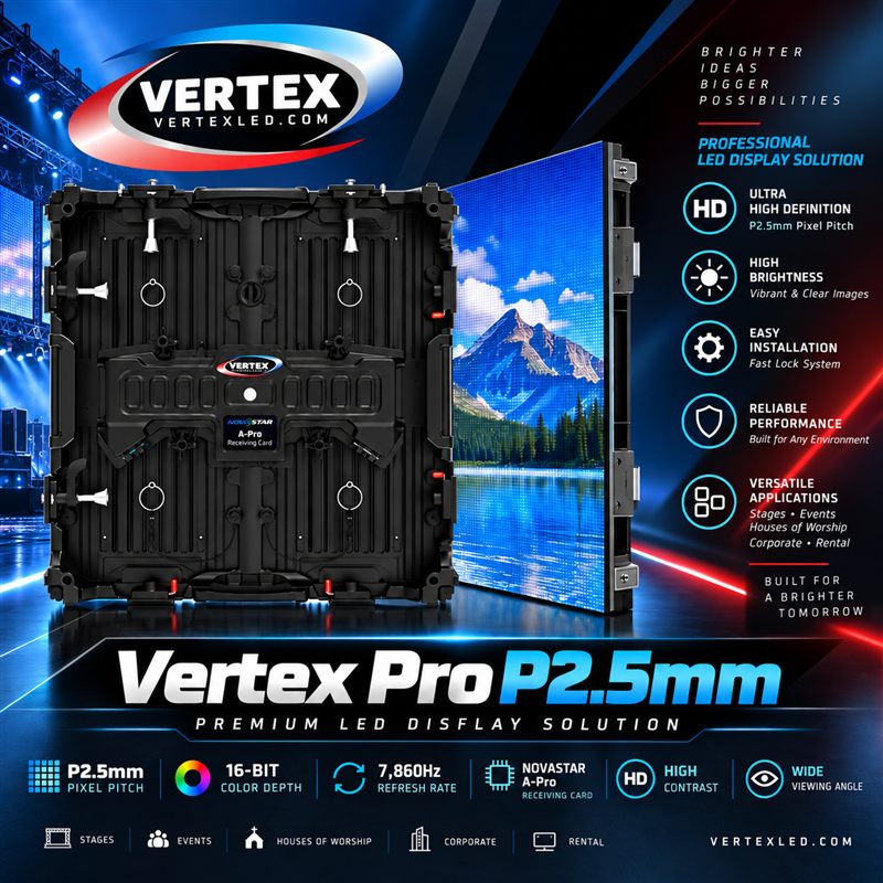 Vertex Pro P2.5mm indoor LED panel